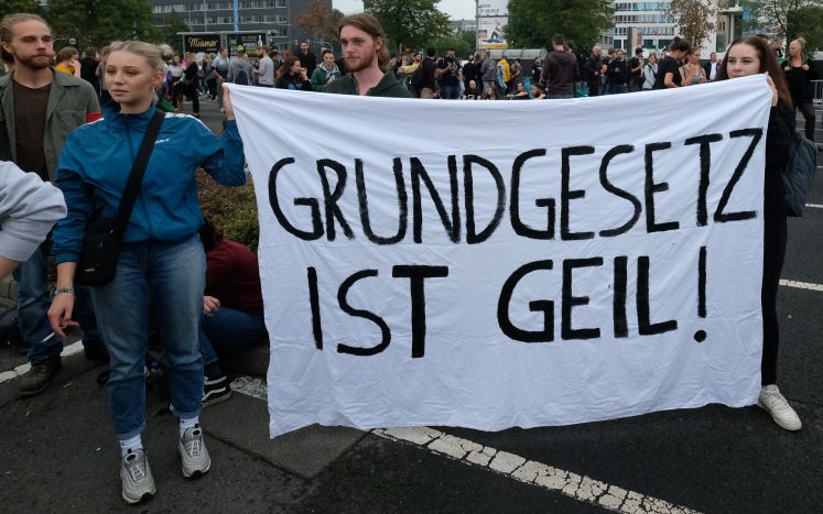 Demonstranten in Chemnitz