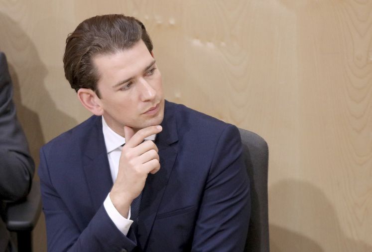 Sebastian Kurz bei der Sitzung
