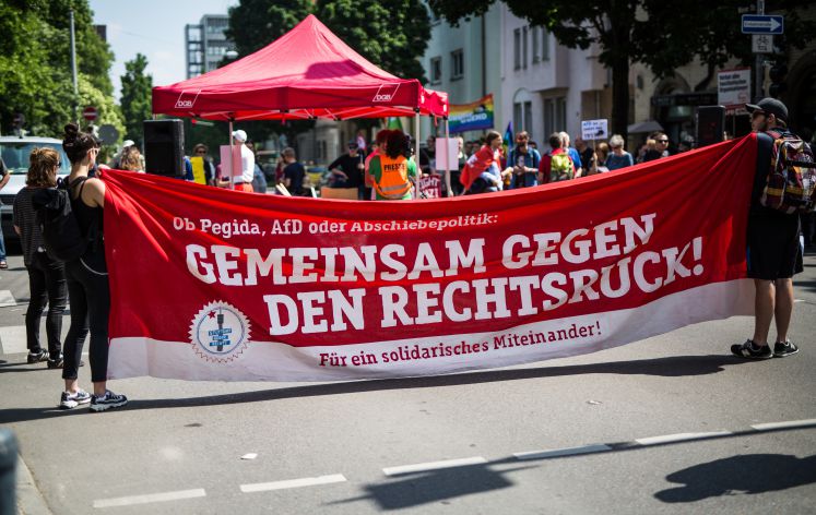 Eine Gegendemonstration gegen die AfD