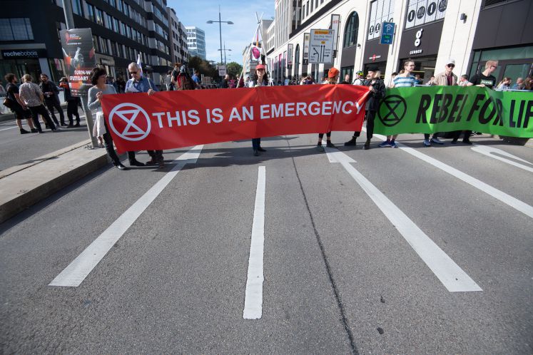 Demonstranten von Extinction Rebellion.