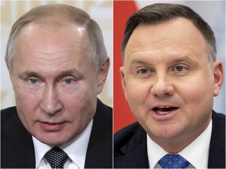 Russlands Präsident Wladimir Putin und Polens Präsident Andrzej Duda 