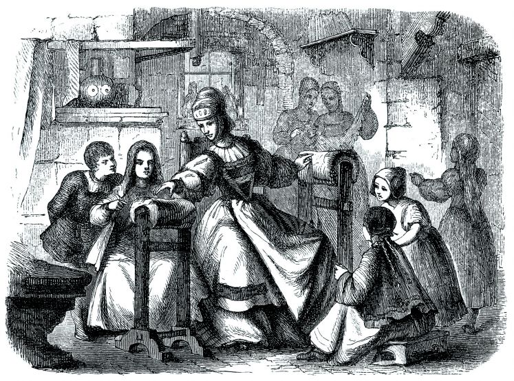 Historische Gemälde von Frauenwirtschaft