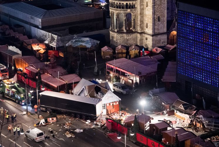 Aufnahme vom Breitscheidplatz nach dem Terroranschlag am 19.12.2016