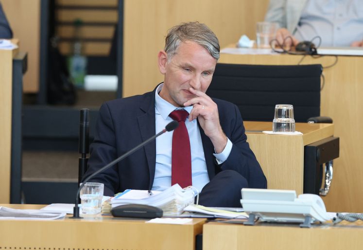 Björn Höcke am Rednerpult im Thüringer Landtag