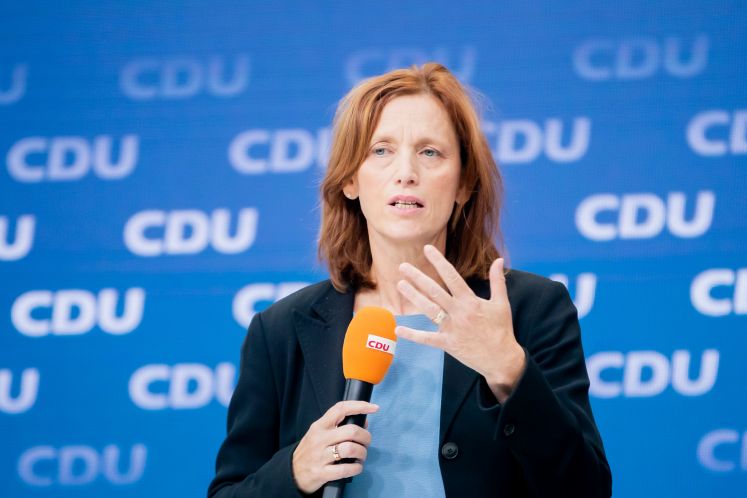 Karin Prien, schleswig-holsteinische Bildungsministerin, spricht bei der Vorstellung des «Zukunftsteams» der Union in der CDU-Parteizentrale