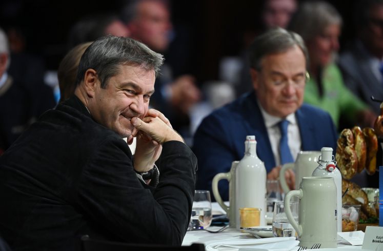 Markus Söder, Angela Merkel, Armin Laschet