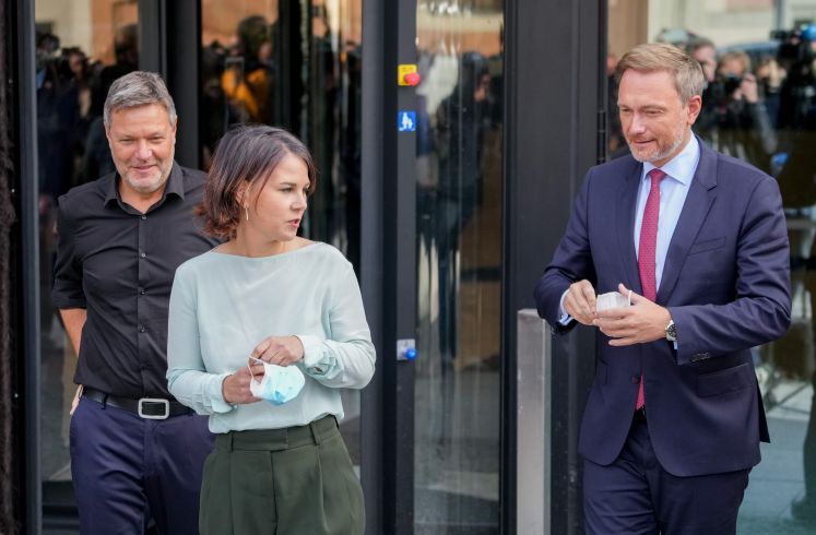 Robert Habeck, Annalena Baerbock und Christian Lindner