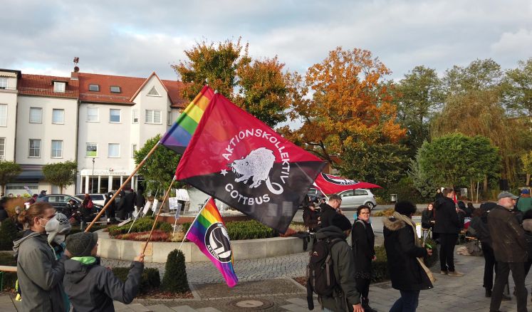 Mahnwache gegen Rassismus und für Asyl in Guben