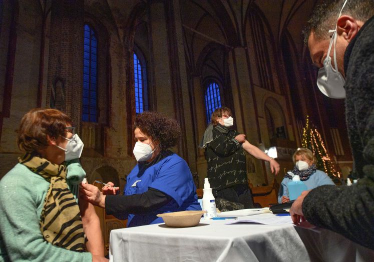 Impfaktion in der Kirche