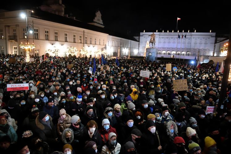 Demonstration in Polen