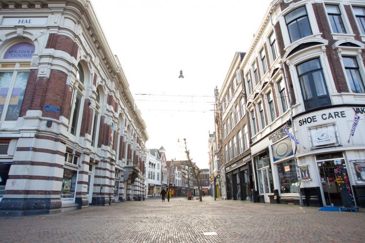 Lockdown in Haarlem, Niederlande 