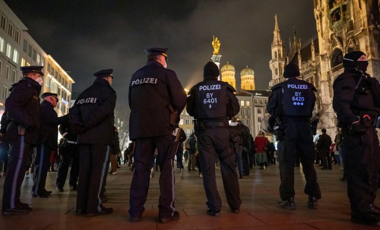 Polizei auf dem Marienplatz
