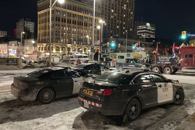 Trucker-Protest in Ottawa