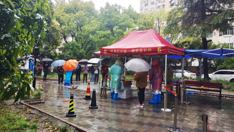 Covid-Teststation in Shanghai