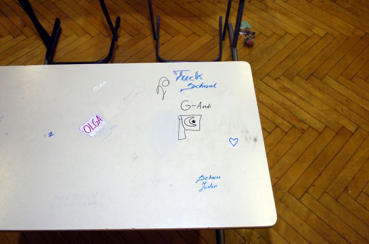 Antisemitische Kritzeleien im Klassenzimmer 