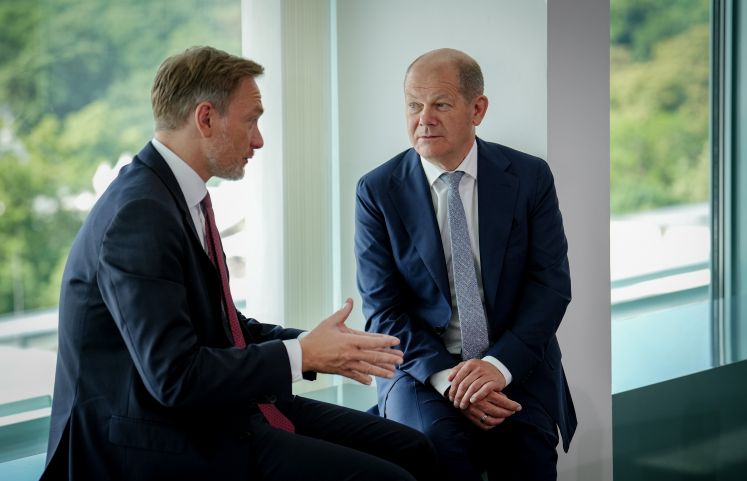 Christian Lindner und Olaf Scholz im Bundeskanzleramt