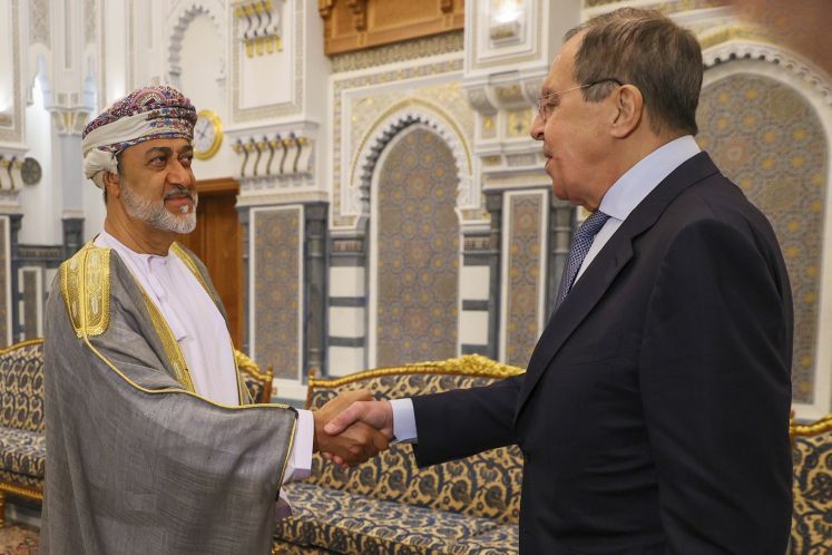 Der Sultan von Oman und Sergei Lawrow