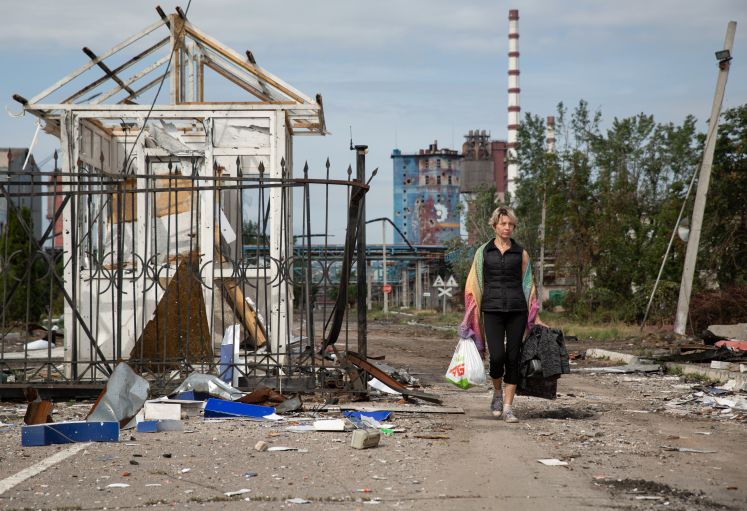 Kriegstrümmer in Luhansk