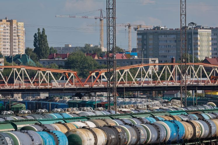 Russische Güterzüge in Kaliningrad