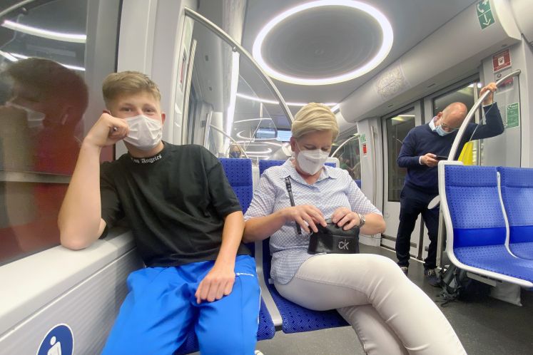 Masken im Nahverkehr