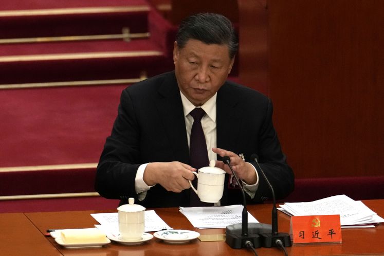 Xi Jinping trinkt Tee