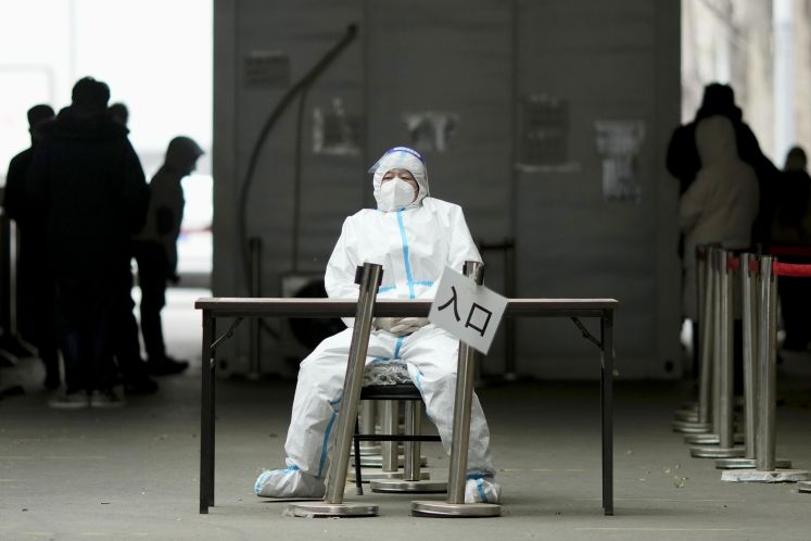 PCR-Teststelle in China