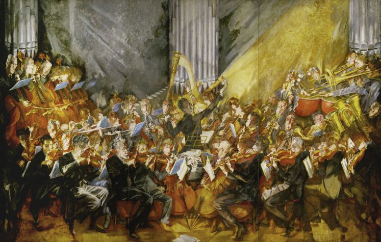 Max Oppenheimers Gemälde "Das Orchester"