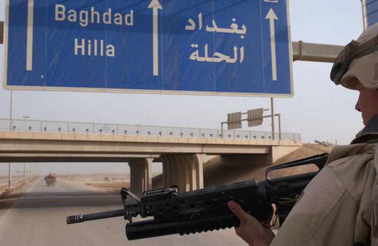 US-Marines vor Bagdad