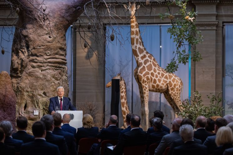 Bundespräsident a.D. Gauck spricht bei einer Feierstunde zu „75 Jahre Parlamentarischer Rat" im Museum Koenig.