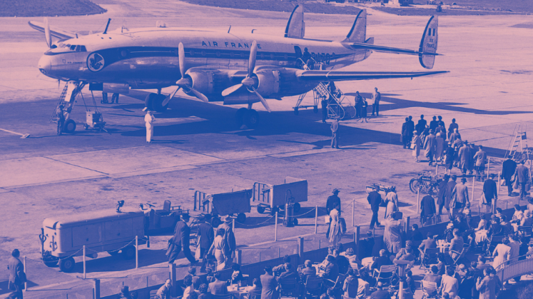 Flughafen Düsseldorf im Jahr 1957