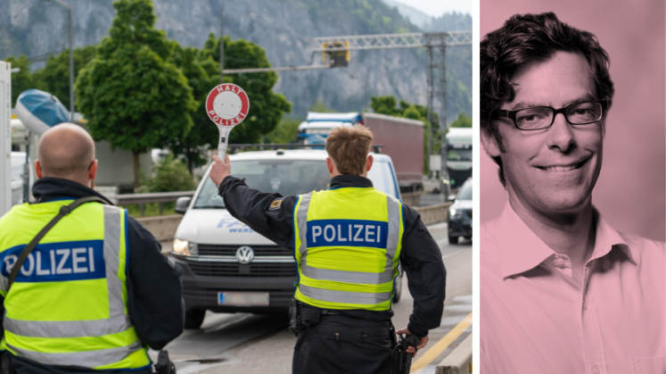 Grenzkontrolle der Bundespolizei an der Kontrollstelle Kiefersfelden, 15.05.2025