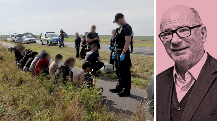 Migranten werden von der Bundespolizei aufgegriffen