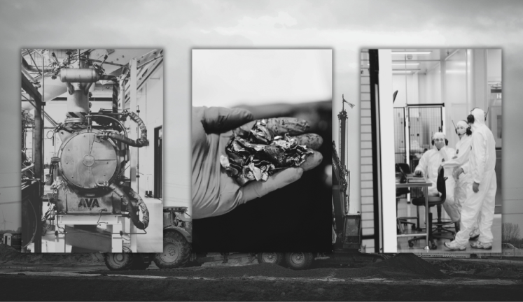 Maschine am Forschungsstandort „Northvolt Labs“ im schwedischen Västerås, Northvolt forschte auch zum Recycling von Lithium-Ionen-Batterien, Schwierige Serienproduktion: Entwicklungsarbeiten in den „Northvolt Labs“