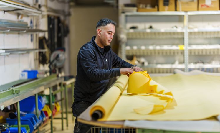 Flüchtling bei der Arbeit