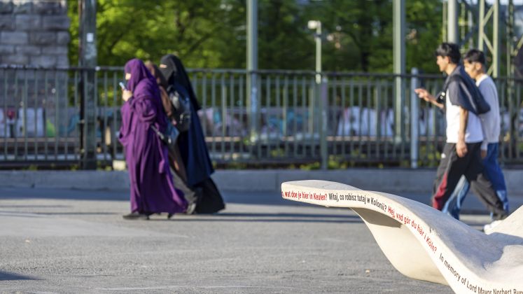 Vollverschleierte Musliminnen in Köln