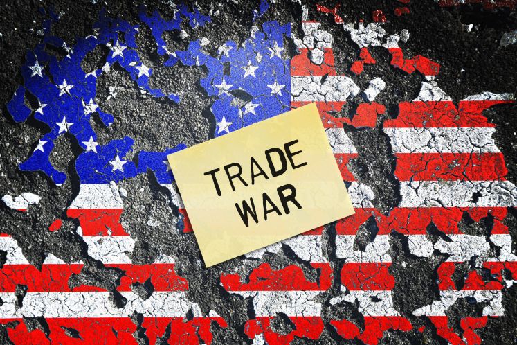 Zerbröckelnde amerikanische Flagge