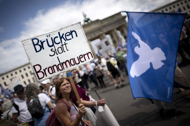 Demonstration am Brandenburgertor