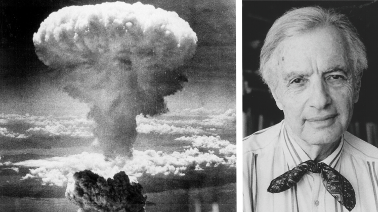 Atompilz über Nagasaki nach dem Abwurf der Atombombe Fat Boy / Der US-amerikanische Psychiater und Autor Robert Jay Lifton (1926 - 2025)