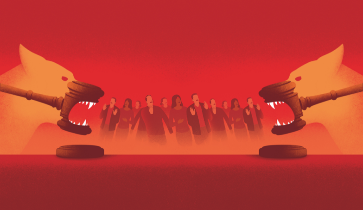 Bluthunde der Justiz verschrecken das Volk