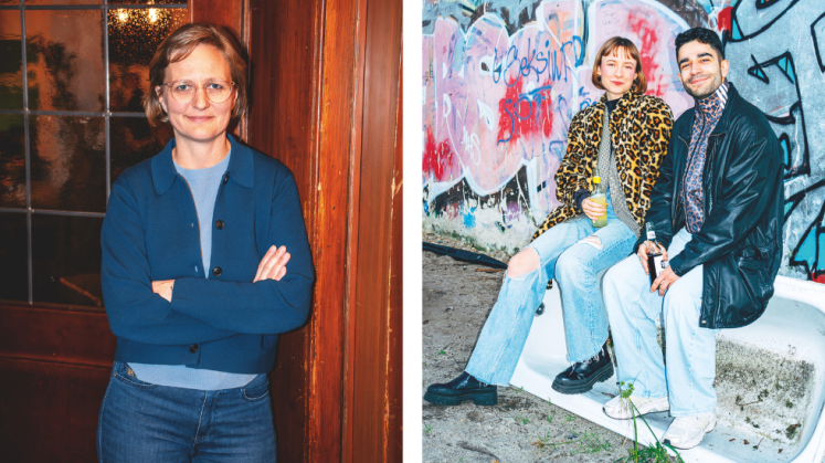 Franziska Brantner / Elina Schumacher und Enad Altaweel