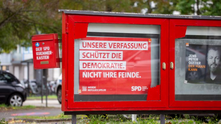 SPD-Plakat in Ludwigshafen