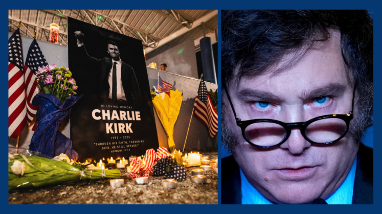 Charlie Kirk und Javier Milei