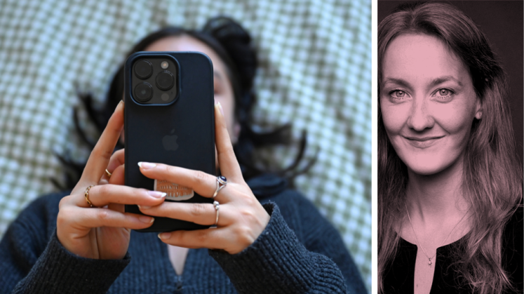 Jugendliche mit Handy