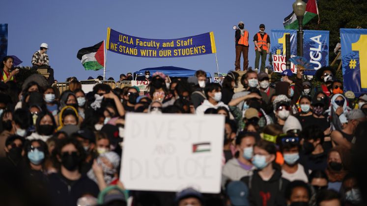Propalästinensische Demonstranten an der University of California in Los Angeles
