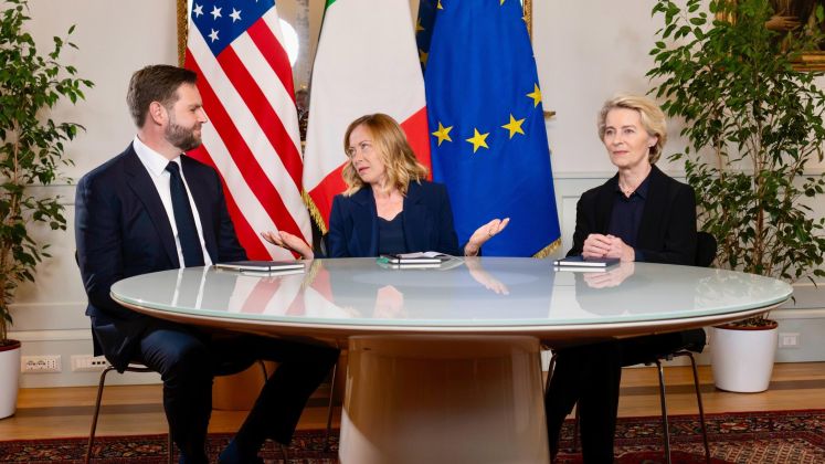 Vance, Meloni, von der Leyen