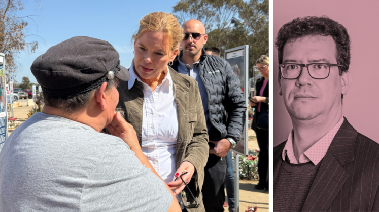 Julia Klöckner auf dem Nova-Gelände