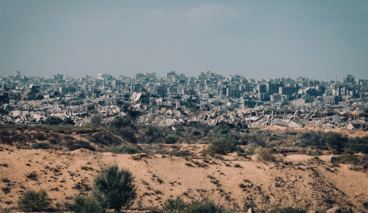 Blick auf den nördlichen Gazastreifen