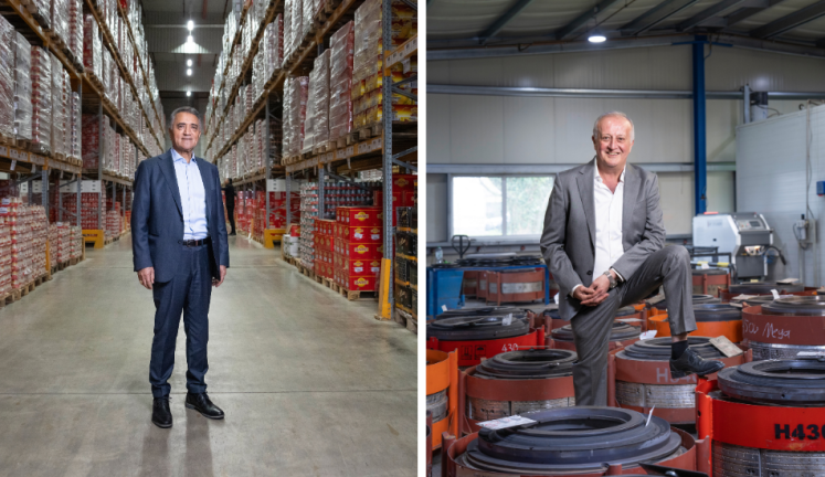 Mustafa Baklan, Geschäftsführer der Suntat Europe GmbH in Mannheim (li.); Aziz Yüzer, Geschäftsführer der LY-Holding GmbH in Michelstadt (re.)