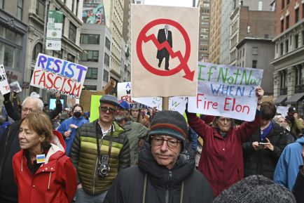 Demo gegen Trump in New York