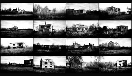 Fotostrecke zerstörter Gebäude während des Bosnienkriegs.